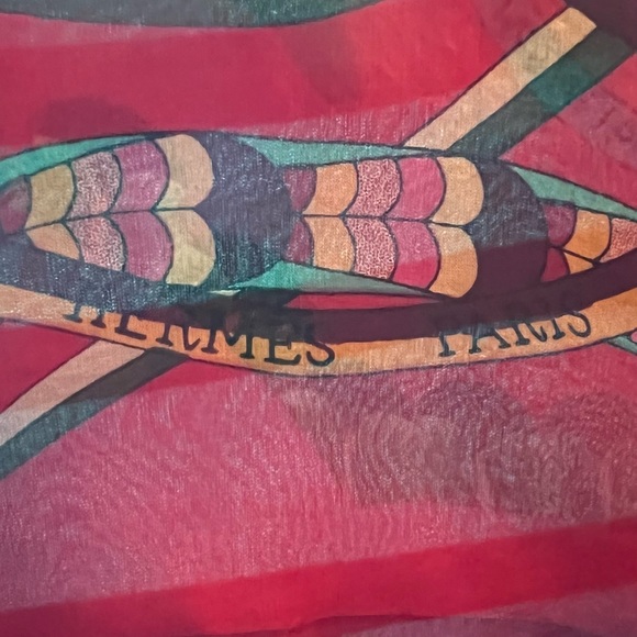 Hermes Scarf. ‘L'Ombrelle Magique’. 100% Muslin Silk. Very Large. Pierre Marie. - Picture 5 of 16